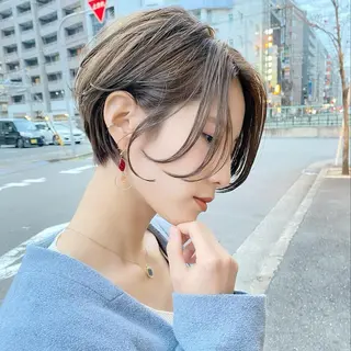 ショート カラー lab.by ioe中崎店所属・中北篤志 ショートボブのヘアスタイル