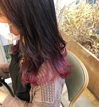 ミディアム カラー 古屋 花織のヘアスタイル