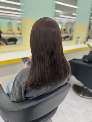 セミロング カラー ヘアアレンジ ☁️縮毛矯正✖️ 透明感☁️りくのヘアスタイル