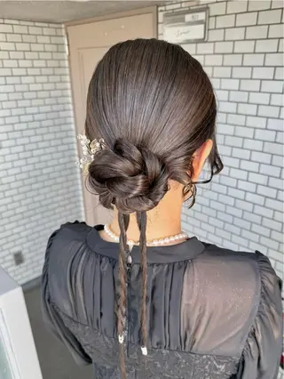ロング ヘアアレンジ 🎀表参道ヘアメイク /nene/韓国🎀のヘアスタイル