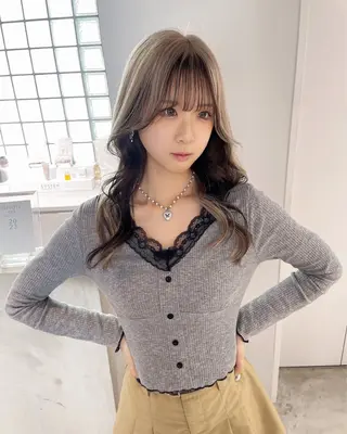 セミロング カラー 心斎橋/ブリーチ minamiのヘアスタイル