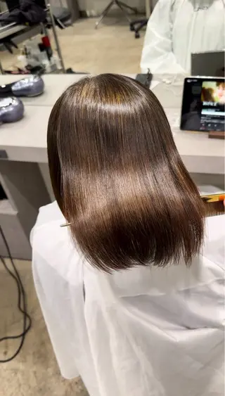 ミディアム JAMシェアサロン　ブランエスパ店所属・大人世代特化美容師 サコンケントのヘアスタイル