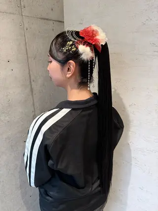 セミロング ヘアアレンジ 女性に人気♪ はやしほのかのヘアスタイル