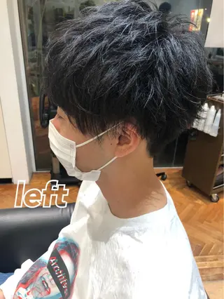 ショート カラー メンズ 細沼 葵のヘアスタイル
