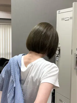 ミディアム カラー ハル🌸柔色/ ブリーチなし/艶髪のヘアスタイル