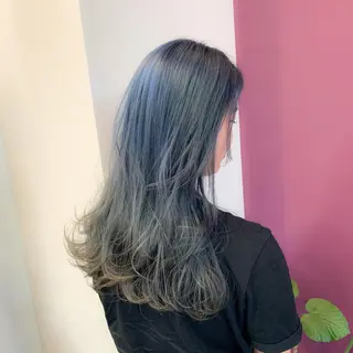 ロング カラー ヘアアレンジ TONE所属・透明感カラー/ 韓国ヘア/縮毛矯正のヘアスタイル