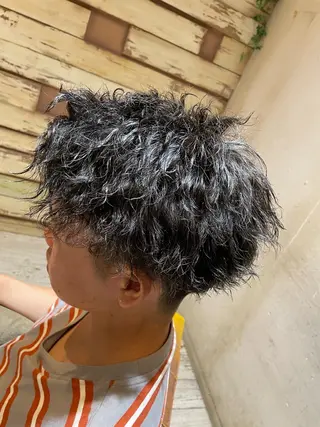 パーマ メンズ メンズカット ボブ/米崎駿也のヘアスタイル