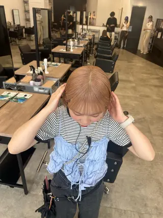 ショート カラー レイヤー/ボブ/透明 感カラー/nayuのヘアスタイル