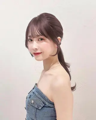 ロング カラー ミディアムヘア Chifumiのヘアスタイル