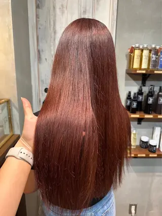 ロング mana♡透明感 カラー/縮毛矯正🫧のヘアスタイル
