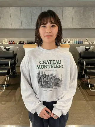 ミディアム パーマ ショート/パーマ/ カラー/FUKOのヘアスタイル