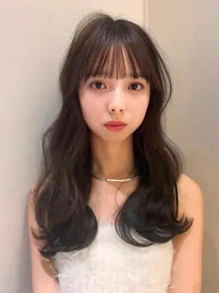 ロング カラー ケアブリーチ 韓国レイヤーKYONのヘアスタイル