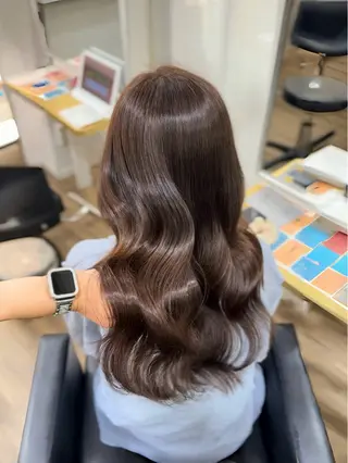 ロング カラー ヘアアレンジ 茶屋町/ワンカラー RAN　モデル募集中のヘアスタイル