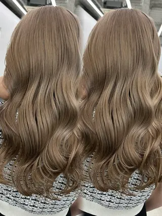 ロング カラー ヘアアレンジ GO TODAY シェアサロン 原宿本店所属・原宿ハイトーンカラー 🌼みるい🌼のヘアスタイル
