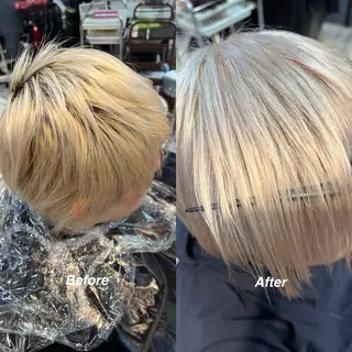 ショート カラー メンズ daiki 原宿のヘアスタイル