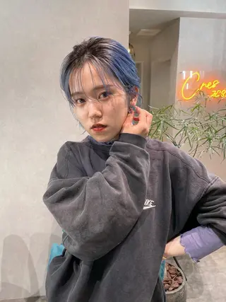 カラー スミレ /メンズ /コーンロウのヘアスタイル