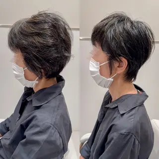 ショート くびれショート/パー マ/🐬永井瑠栞🐬のヘアスタイル