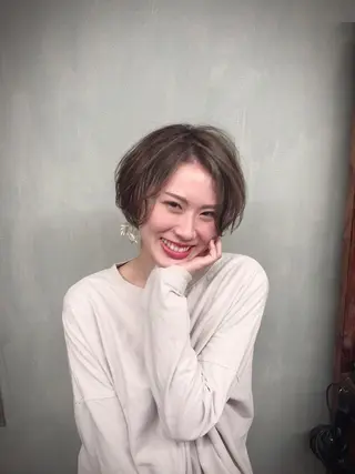 ショート カラー パーマ ヘアアレンジ キッズ Le Reve (ルレーブ所属・kobayashi $hogoのヘアスタイル