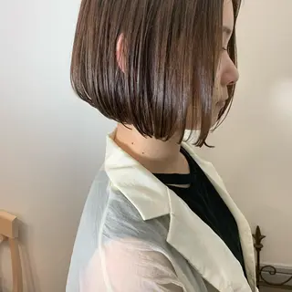 ショート カラー ボブウルフ／ボブ Satsuki【名駅のヘアスタイル