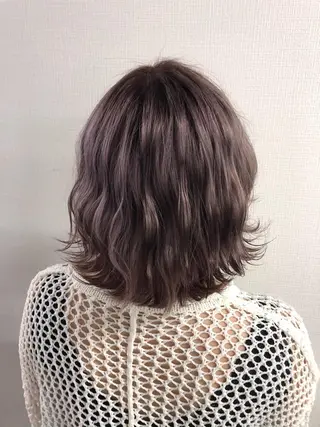 ミディアム カラー RAIA💎ケア ブリーチ&パーマ💎のヘアスタイル