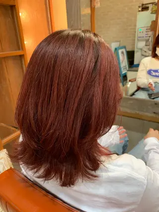 ミディアム カラー 若林 良のヘアスタイル
