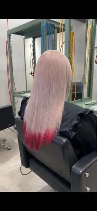 ロング カラー 色落ちまで2度綺麗な ハイトーン⭐️ヨシキのヘアスタイル