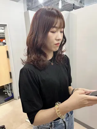 ミディアム 福原 悠介のヘアスタイル