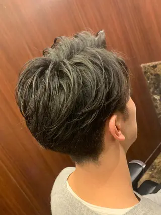 ミディアム メンズ ヒロ銀座 バーバーショップ神楽坂所属・ひらお あおとのヘアスタイル