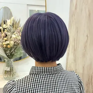 ショート カラー 😈せいと😈 ハイトーン/縮毛矯正のヘアスタイル