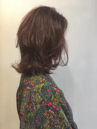 ミディアム パーマ ボブ/レイヤー/艶 🦕risa 森下のヘアスタイル