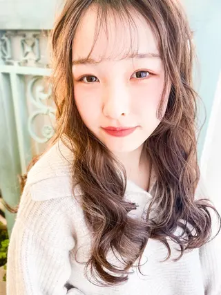 ロング カラー パーマ ヘアアレンジ メンズ 表参道Lise おおいしおりのヘアスタイル