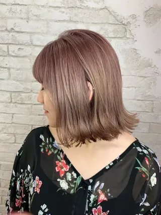 ミディアム カラー 韓国ヘア✨グレージュ カラーasamiのヘアスタイル