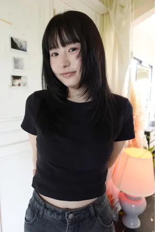 ミディアム RINKA 岡崎美容室のヘアスタイル