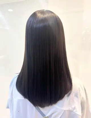セミロング パーマ 艶質改善/縮毛矯正 ササキナツミのヘアスタイル