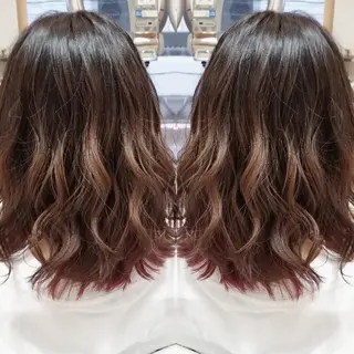 カラー セミロング 髪質改善特化美容師 小林和哉のヘアスタイル