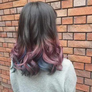 ミディアム カラー FÜRSTIN所属・西村髪質改善 ブリーチ縮毛矯正のヘアスタイル