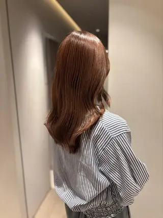 セミロング カラー 髪質改善カラー ベージュ🤎YUMEのヘアスタイル