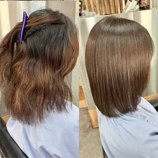 ショート カラー パーマ ショートボブ髪質改善 縮毛矯正上手い山道潤のヘアスタイル