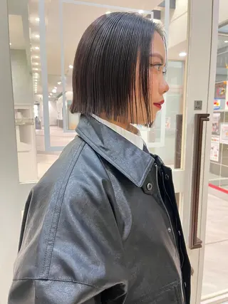 ショート 黒田瀬奈/ボブ まろやかベージュのヘアスタイル