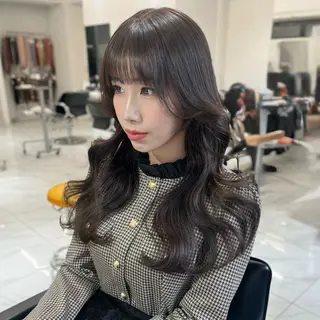 セミロング カラー 上品モテ韓国ヘア 🩶渋谷/aoiのヘアスタイル