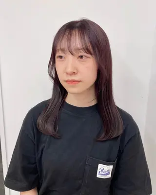 セミロング カラー 澤 佑華 🎀 透明感カラーのヘアスタイル