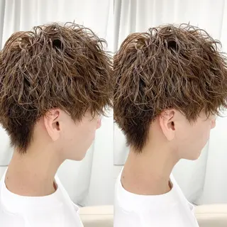 ショート パーマ メンズ 盛れる韓国ヘア♡ 🌻鈴木花🌈のヘアスタイル