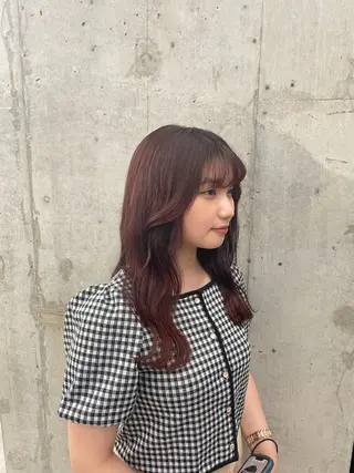 セミロング カラー ブリーチ/ベージュ 💕/momoaのヘアスタイル