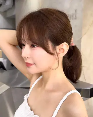 ミディアム レイヤーと顔まわり 大好き❣️関口拓馬のヘアスタイル