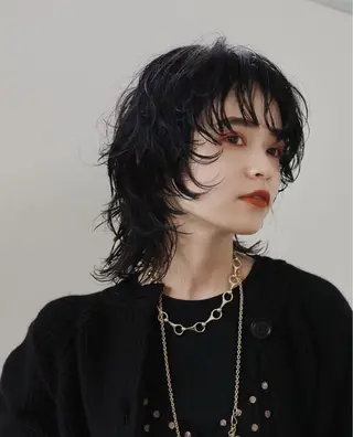 セミロング カラー パーマ ✂️恵比寿✂️ 杉田尋斗のヘアスタイル