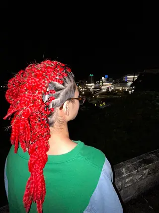 ロング ヘアアレンジ メンズ ブラックヘア🧜‍♂ 😈itsuki👿のヘアスタイル