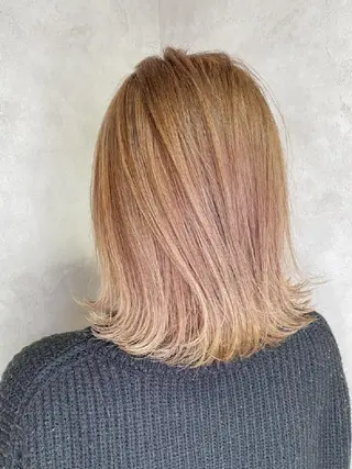 ミディアム カラー RIENS♡xrea 山本優舞のヘアスタイル