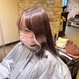 ミディアム 🧡ミルクティー/ レイヤー🧡ショウナのヘアスタイル