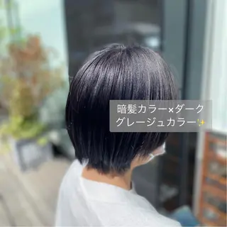 ショート YASU🍎CUT 赤系カラー/ヘアケアのヘアスタイル