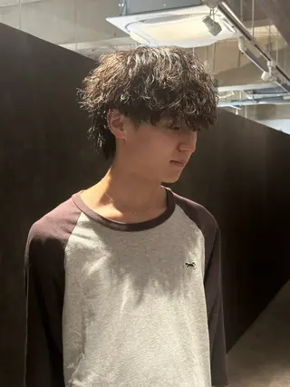 ショート パーマ メンズ 金山駅前/メンズ パーマ/真柄 恒輝のヘアスタイル